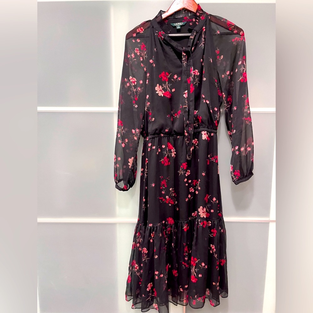Ralph Lauren floral long sleeve midi dress